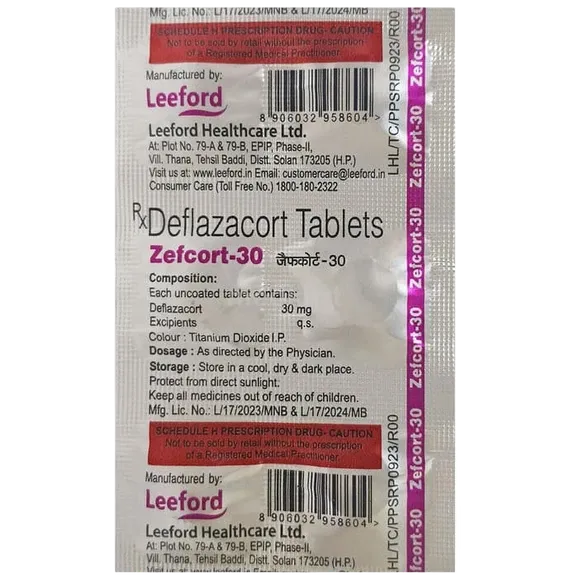 zefcort 30mg tablet 6's